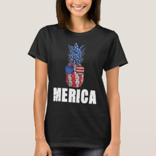 Patriotische Ananas 4. Juli USA Flagge 1 T-Shirt