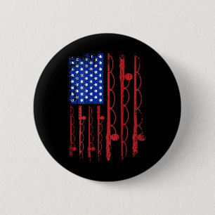 Patriotische Angelgeschenke der US-Flagge am 4. Ju Button