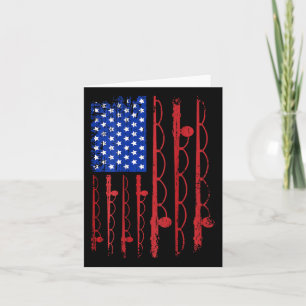 Patriotische Angelgeschenke der US-Flagge am 4. Ju Karte