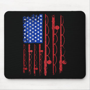 Patriotische Angelgeschenke der US-Flagge am 4. Ju Mousepad