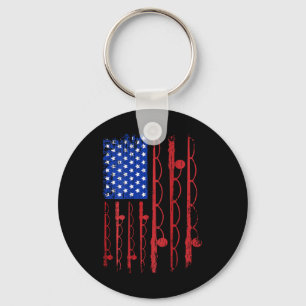Patriotische Angelgeschenke der US-Flagge am 4. Ju Schlüsselanhänger