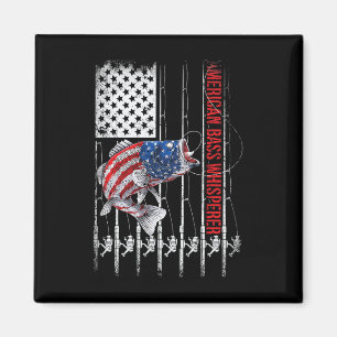 Patriotische Angler American B Pro Whisperer Fisch Magnet