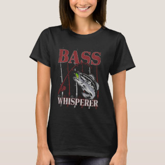 Patriotische Angler American Bass Pro Flüsterfisch T-Shirt