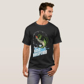 Patriotische Angler American Bass Pro Flüsterfisch T-Shirt (Vorne ganz)