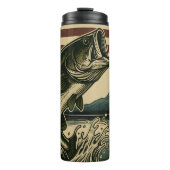 Patriotische Anglerfische Thermosbecher (Vorderseite)