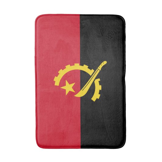 Patriotische angolanische Flagge Badematte (Vorderseite Vertikal)