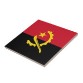 Patriotische angolanische Flagge Fliese (Seite)