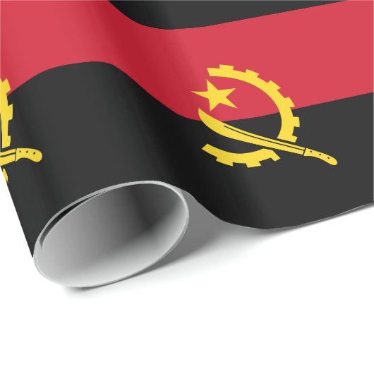 Patriotische angolanische Flagge Geschenkpapier (Rolleneckpunkt)