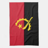 Patriotische angolanische Flagge Geschirrtuch (Vertikal)