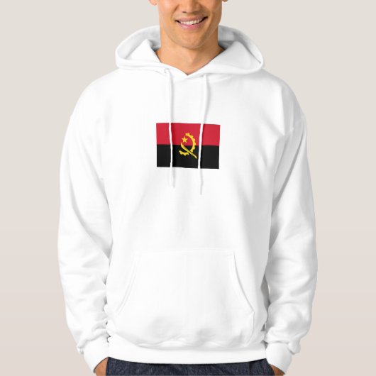 Patriotische angolanische Flagge Hoodie (Vorderseite)