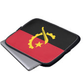 Patriotische angolanische Flagge Laptopschutzhülle (Vorne Knopf)