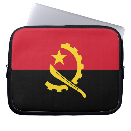 Patriotische angolanische Flagge Laptopschutzhülle (Vorderseite)