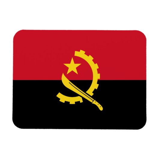 Patriotische angolanische Flagge Magnet (Horizontal)