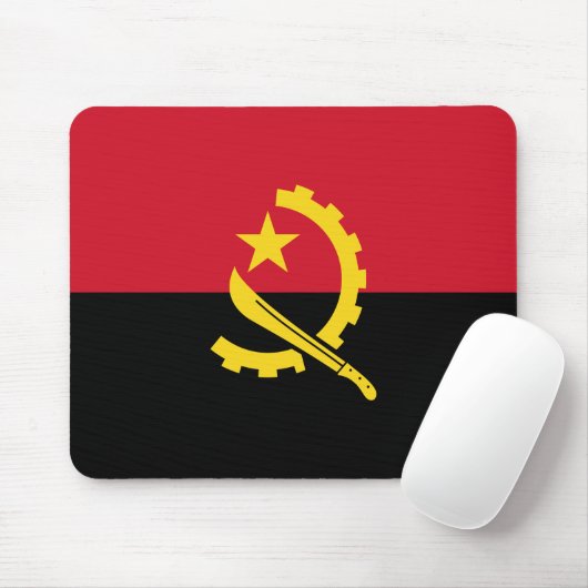 Patriotische angolanische Flagge Mousepad (Mit Mouse)