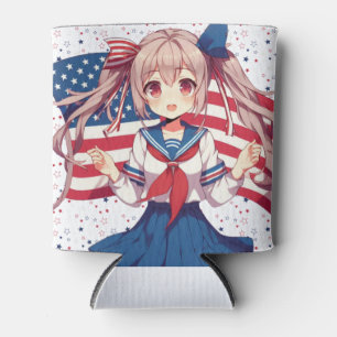 Patriotische Anime in den USA Dosenkühler