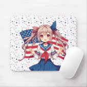 Patriotische Anime in den USA Mousepad (Mit Mouse)
