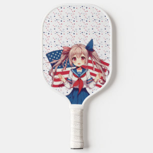 Patriotische Anime in den USA Pickleball Schläger