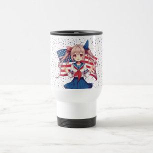 Patriotische Anime in den USA Reisebecher