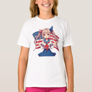 Patriotische Anime in den USA T-Shirt