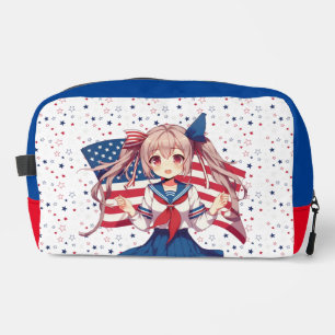 Patriotische Anime in den USA Waschbeutel
