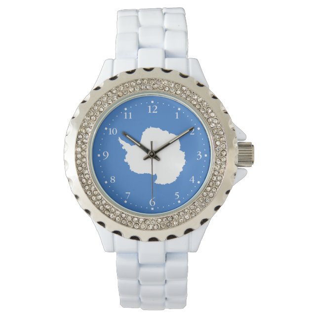 Patriotische Antarktis-Flagge Armbanduhr (Vorderseite)