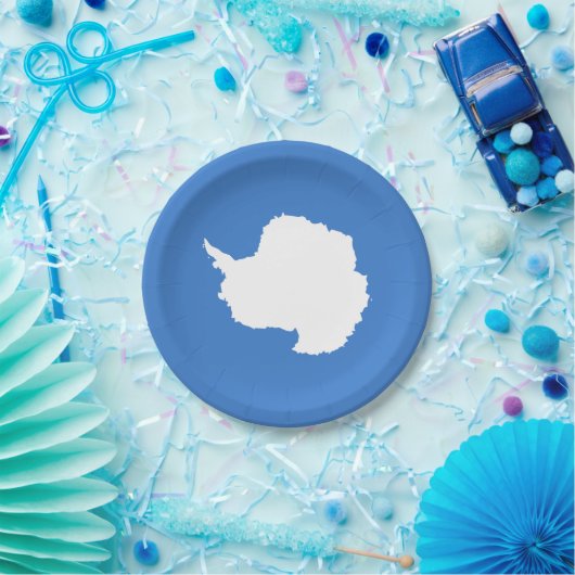 Patriotische Antarktis-Flagge Pappteller (Party)