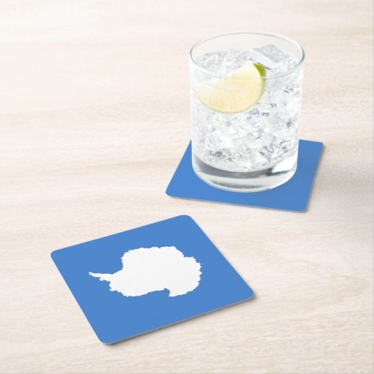 Patriotische Antarktis-Flagge Rechteckiger Pappuntersetzer (Vor Ort)