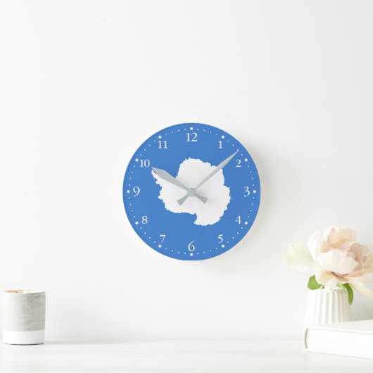 Patriotische Antarktis-Flagge Runde Wanduhr (Zuhause)