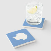 Patriotische Antarktis-Flagge Steinuntersetzer (Seitenansicht)