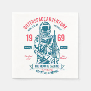 Patriotische Apollo-11-Mission Serviette