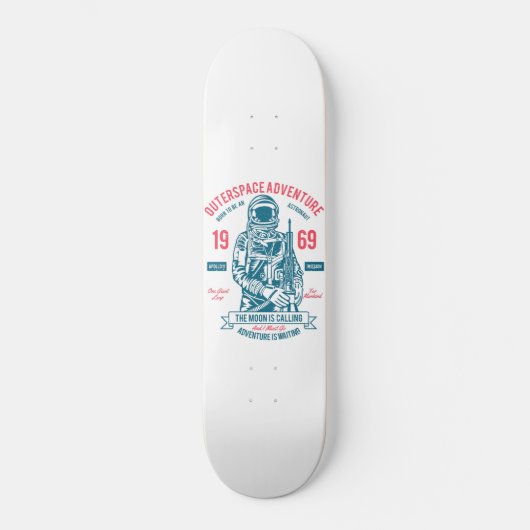 Patriotische Apollo-11-Mission Skateboard (Vorderseite)