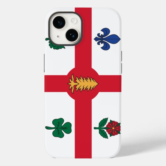 Patriotische Apple Case-Mate, Flagge von Montreal Case-Mate iPhone Hülle (Rückseite)