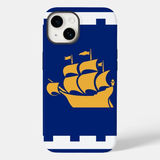 Patriotische Apple Case-Mate, Flagge von Québec Case-Mate iPhone Hülle (Rückseite)