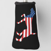 Patriotische APS-Dog-Pointierung Golf Headcover (Rotieren 90)
