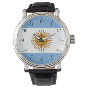 Patriotische argentinische Flagge Armbanduhr