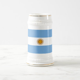 Patriotische argentinische Flagge Bierglas