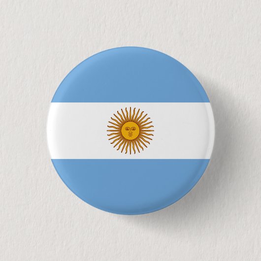 Patriotische argentinische Flagge Button (Vorderseite)