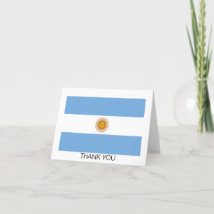 Patriotische argentinische Flagge Dankeskarte