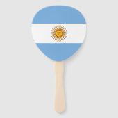 Patriotische argentinische Flagge Fächer (Rückseite)