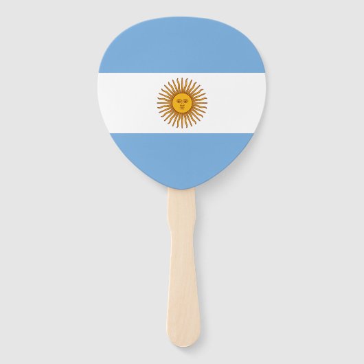 Patriotische argentinische Flagge Fächer (Rückseite)