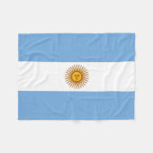 Patriotische argentinische Flagge Fleecedecke (Vorderseite (Horizontal))
