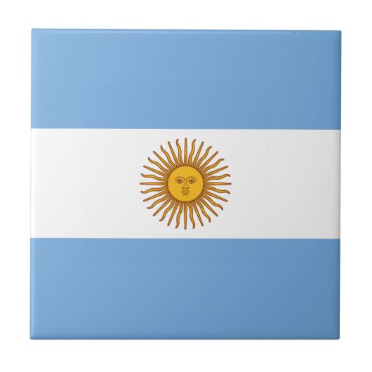 Patriotische argentinische Flagge Fliese (Vorderseite)