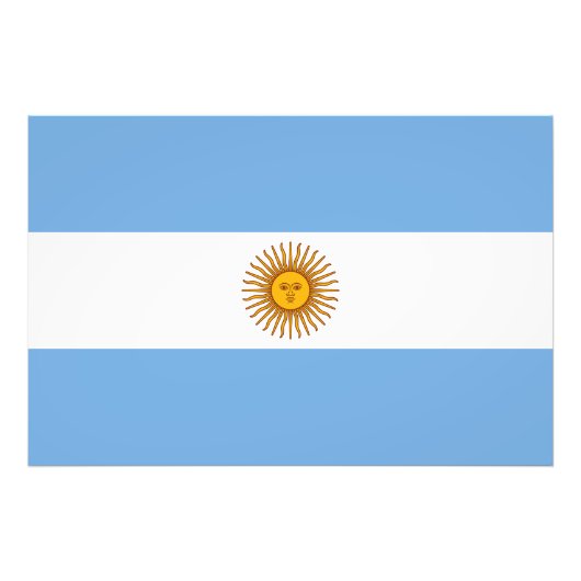 Patriotische argentinische Flagge Fotodruck (Vorne)