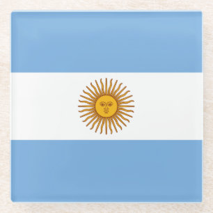 Patriotische argentinische Flagge Glasuntersetzer