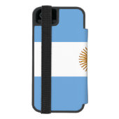 Patriotische argentinische Flagge Incipio iPhone Geldbeutel-Hülle (Folio Rückseite)