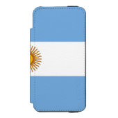 Patriotische argentinische Flagge Incipio iPhone Geldbeutel-Hülle (Folio Vorderseite)