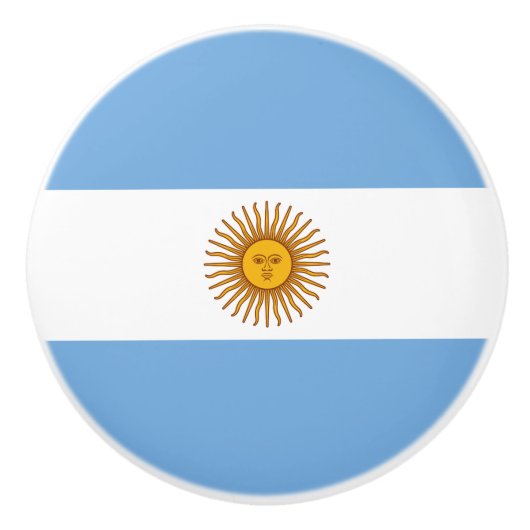 Patriotische argentinische Flagge Keramikknauf (Vorderseite)