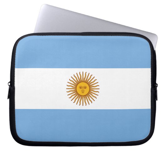 Patriotische argentinische Flagge Laptopschutzhülle (Vorderseite)