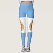 Patriotische argentinische Flagge Leggings (Vorderseite)