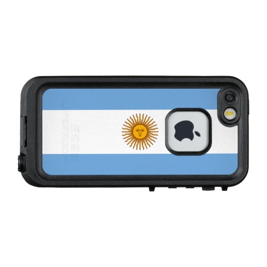 Patriotische argentinische Flagge LifeProof iPhone Hülle (Rückseite (Horizontal))